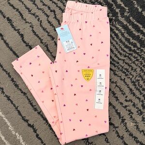 NWT!! Cat & Jack girls  Pink Heart Patterned Leggings